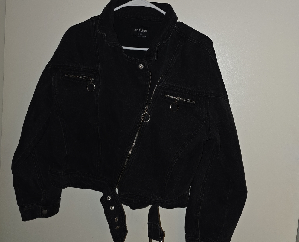Refuge Kids/ Petite Adult Black Jean Jacket